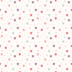Concept of a seamless pattern with stars. Xmas background. Vector