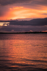 Obraz premium sunset sky over the Saint Mary's River ,Amelia Island Florida.