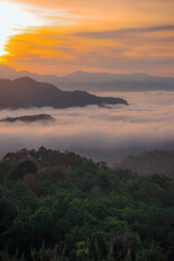 sunrise over the mountains