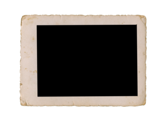 Real old photo with clipping path for the inside, blank retro frame