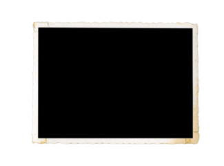 Real old photo with clipping path for the inside, blank retro frame