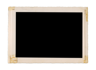 Real old photo with clipping path for the inside, blank retro frame