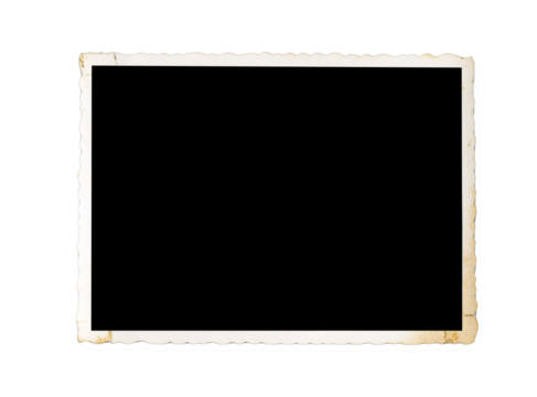 Real old photo with clipping path for the inside, blank retro frame