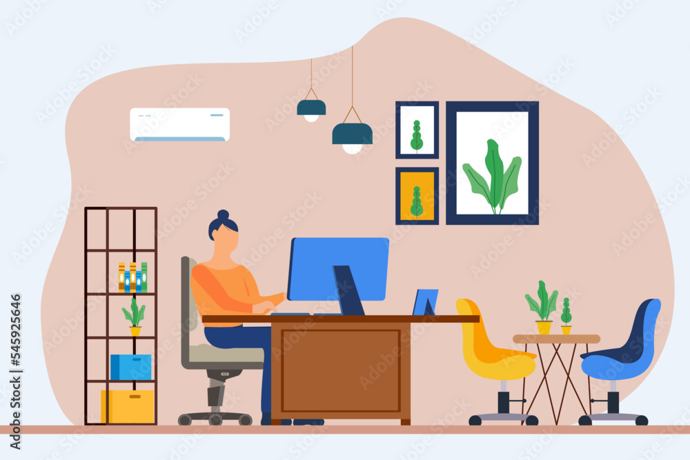 Wall mural Office Work Illustration