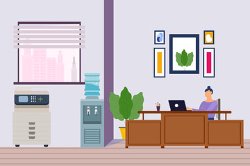 Office Work Illustration