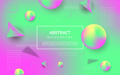 abstract pink green gradient mesh liquid color dynamic geometric shape background. eps10 vector