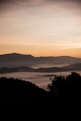 sunrise over the mountains