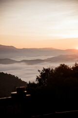 sunrise over the mountains