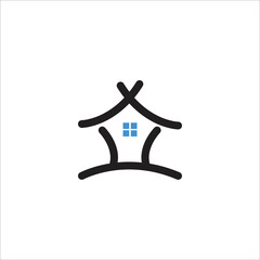 The logo design is simple home in line