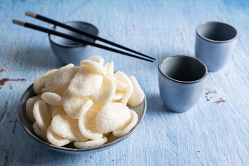 Prawn crackers kroepoek.
