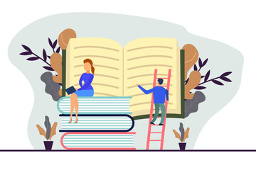 Reading Book Illustration