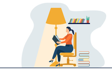 Reading Book Illustration