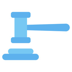 judge hammer flat icon

