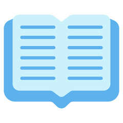 open book. education and learning flat icon

