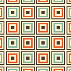 Seamless pattern in retro style. Abstract texture decorative 50`s, 60's, 70's style. Can be used for fabric, wallpaper, textile, wall decoration. Vector illustration