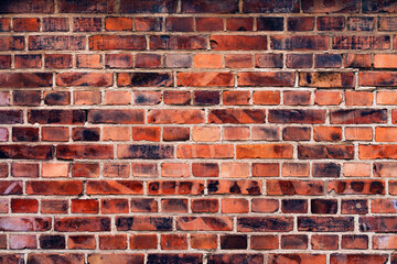 Vitrified rustic clinker brick wall tile pattern as background. Scandinavian architecture style...