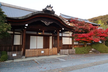Fototapeta premium Japanese shrines and temples : a view of Hosho-in Subordinate Temple in the precincts of Kiyomizu-dera Temple in Kyoto City 日本の神社仏閣：京都市の清水寺境内にある塔頭宝性院の風景
