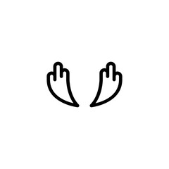 Duck paw icon. Simple style Farm company big sale poster background symbol. brand logo design element. Duck paw t-shirt printing. Vector for sticker.