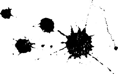 Grunge black droplet splash textured background (Vector). Use for decoration, aging or old layer