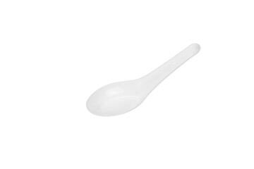 white spoon isolated on white background with clipping path.