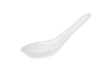 white spoon isolated on white background with clipping path.