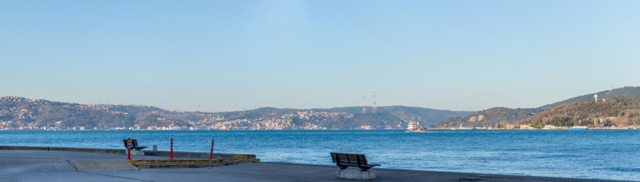 The beautiful panoramic view of Bosporus