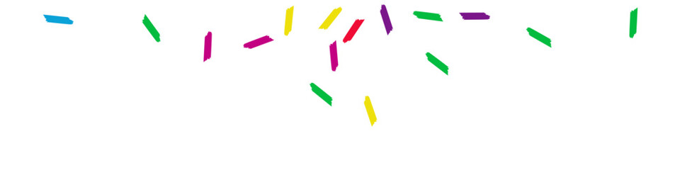 Falling Dust Carnival Vector White Panoramic