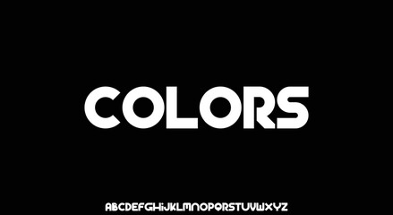 COLORS Minimal urban font. Typography with dot regular and number. minimalist style fonts set. vector illustration
