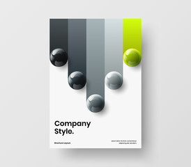 Isolated 3D balls presentation layout. Amazing company brochure vector design concept.