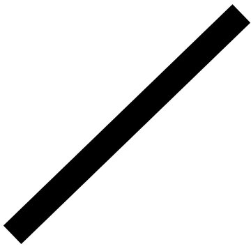 Line Segment Icon, Diagonal Line Icon 