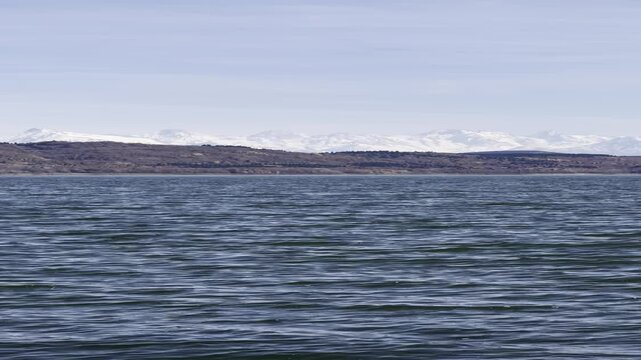 River with snowy mountains