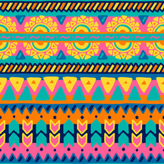 Aztec tribal seamless pattern. Native American Southwest, Navajo for wallpaper, fabric, textile, blanket, scrapbook