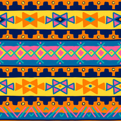 Aztec tribal seamless pattern. Native American Southwest, Navajo for wallpaper, fabric, textile, blanket, scrapbook