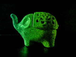 Green marble elephant box.