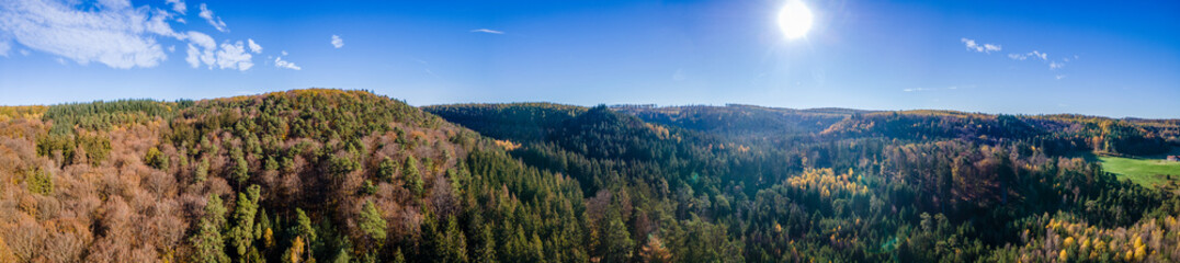Daher Felsenland in der Pfalz. Wandern im Herbst