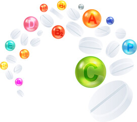 Medical Pills And Vitamins Medical Concept