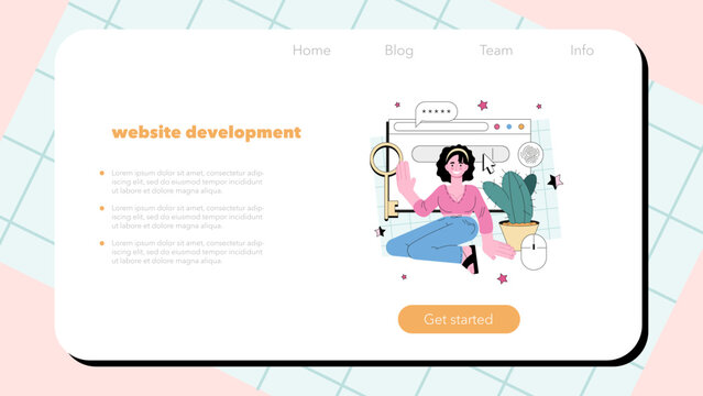 Programming web banner or landing page. Coding, testing and writing