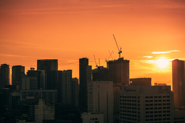 malaysia, skyline, sunset, night, building, city