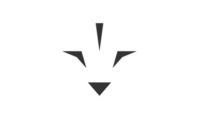 abstract wolf logo design vector