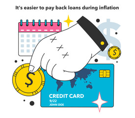 It's easier to pay back loans during inflation. Economics crisis and value