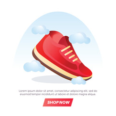 Shoe illustration design. Illustration shoe for business shopping