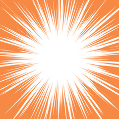 漫画風の集中線のイラスト素材