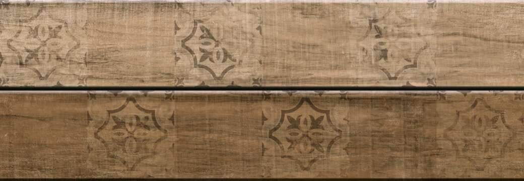 wooden planks decorative design on board , wood texture background panel wooden-strips