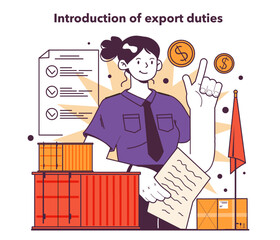Introduction of export duties. Government actions for financial stabilization