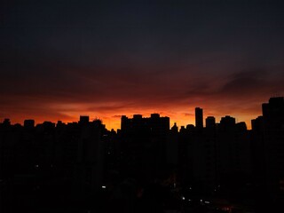 Naklejka premium Silhueta Urbana