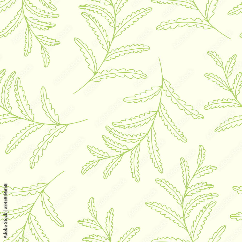 Poster Vector fern repeat pattern design