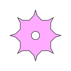 Abstract star in a psychedelic style