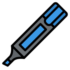 highlighter pen stationery office supply icon