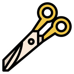 scissors cut stationery office supply icon