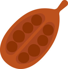 Cardamon pods flat icon Spices for mulled wine Ingredient